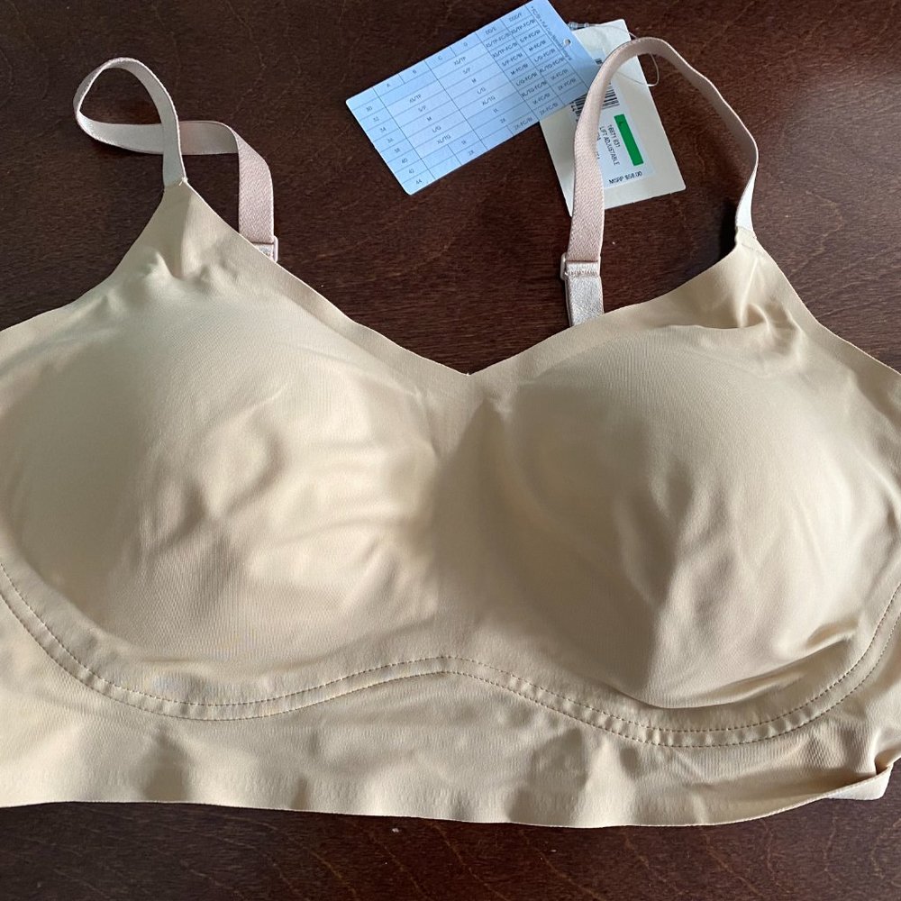 True & Co. Body Lift Adjustable Strap Bra Sz L